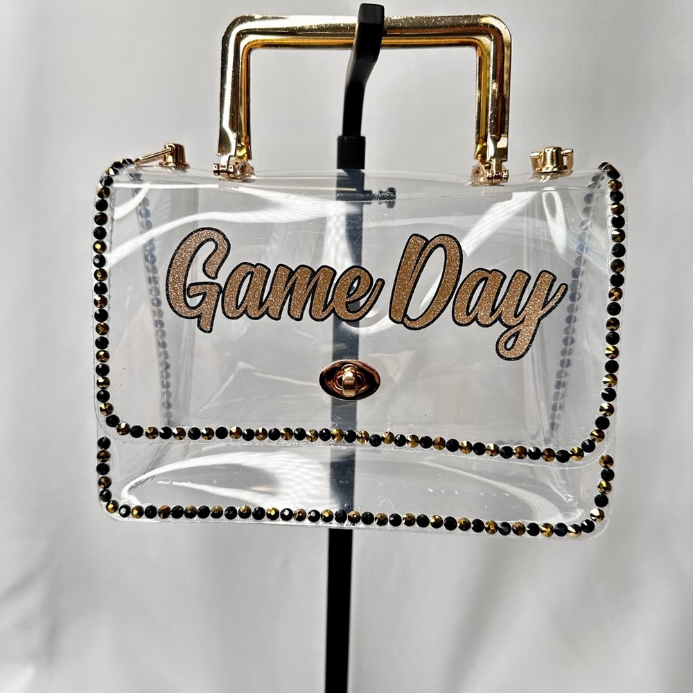 Clear Gold Chain Women's Bag